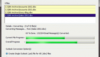 OE Messages to Outlook screenshot