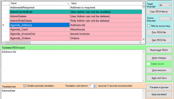 RESX Translator automat screenshot