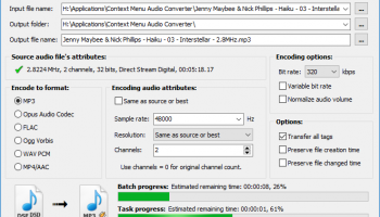 Context Menu Audio Converter screenshot