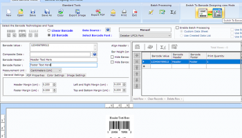 Barcode Generator Software screenshot