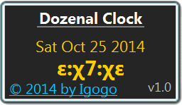 Dozenal Clock screenshot