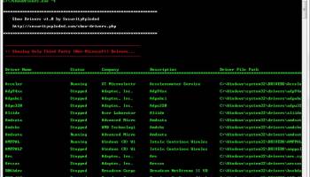 Show Drivers screenshot