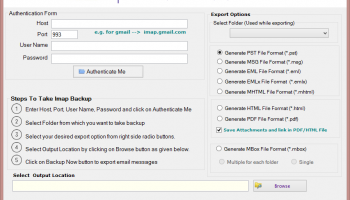 Datavare IMAP Backup Tool screenshot