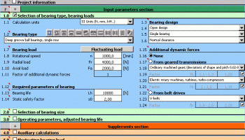 MITCalc Rolling Bearings Calculation II screenshot
