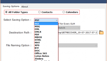 Mac Outlook to PST screenshot