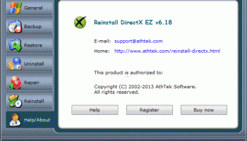 Reinstall DirectX EZ screenshot