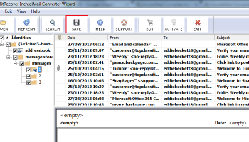 Export Incredimail to Gmail screenshot