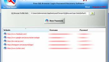 QQ Browser Password Decryptor screenshot