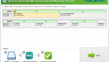 Macrorit Partition Extender Free screenshot