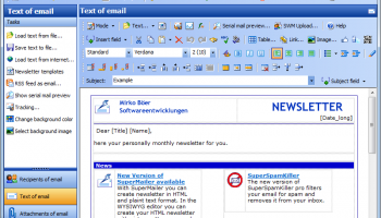 Newsletter Software SuperMailer screenshot