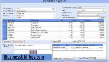 Business Accounting Utilities screenshot