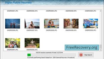 Digital Pictures Recovery Software screenshot