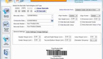 Planet Bar Code Software screenshot