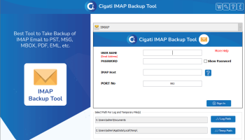 IMAP Mail Backup Tool screenshot