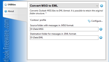 Convert MSG to EML for Outlook screenshot