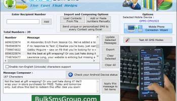 Mobile SMS Software screenshot