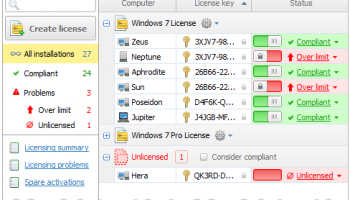 Software Asset Management screenshot