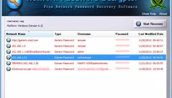 Network Password Decryptor screenshot