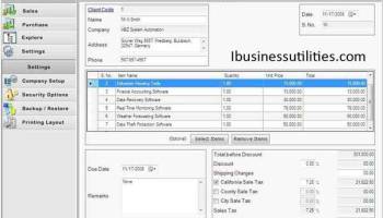 Purchase Order Utilities screenshot