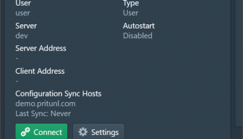 Pritunl for Mac OS X screenshot