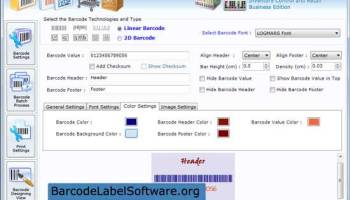 Inventory Barcode Label Software screenshot