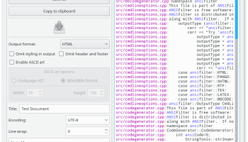Ansifilter screenshot