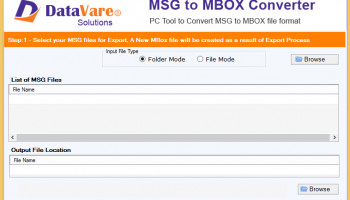 DataVare MSG to MBOX Converter Expert screenshot
