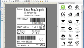 CodeX Barcode Label Designer screenshot