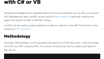 CSharp PDF Reports screenshot