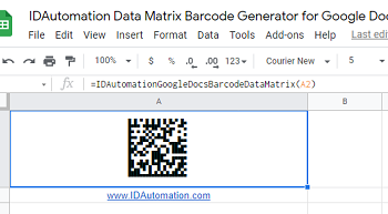 Sheets Data Matrix Script for Google screenshot