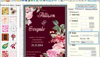 Wedding Card Designing Software screenshot