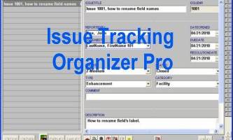 Issue Tracking Organizer Pro screenshot