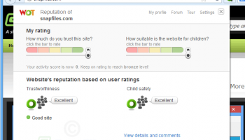 WOT for Firefox screenshot
