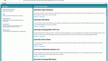 SysTools AD Console screenshot