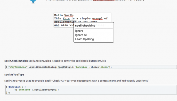 jQuery Spell Check screenshot