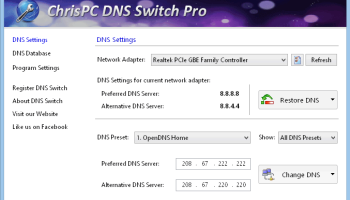 ChrisPC DNS Switch Pro screenshot