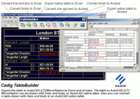 AutoCAD LT Table to Excel - TableBuilder screenshot