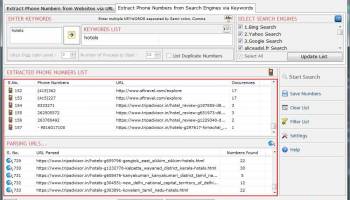 Phone Number Web Extractor screenshot