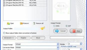 PDF to DWG Converter screenshot