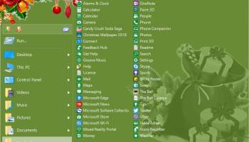 Start Menu X Christmas theme screenshot
