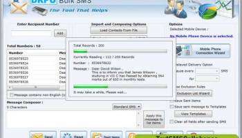 Bulk SMS from PC screenshot