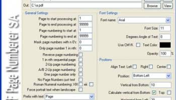 PDF Page Numberer SA screenshot