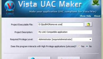 Vista UAC Maker screenshot