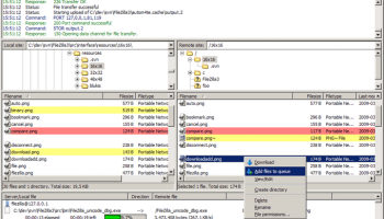 Portable FileZilla screenshot