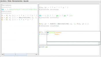 Multiprecision calculator screenshot