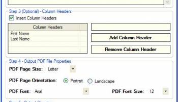 Advanced Visual FoxPro To PDF Table Converter screenshot