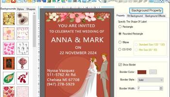 Wedding Invitation Card Software screenshot