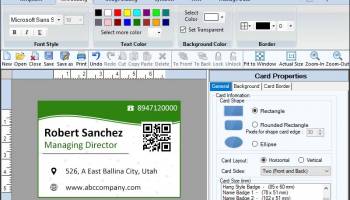 Business Card Print screenshot