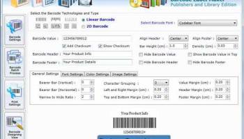 Publisher Barcodes screenshot