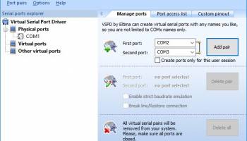 Virtual Serial Port Driver screenshot